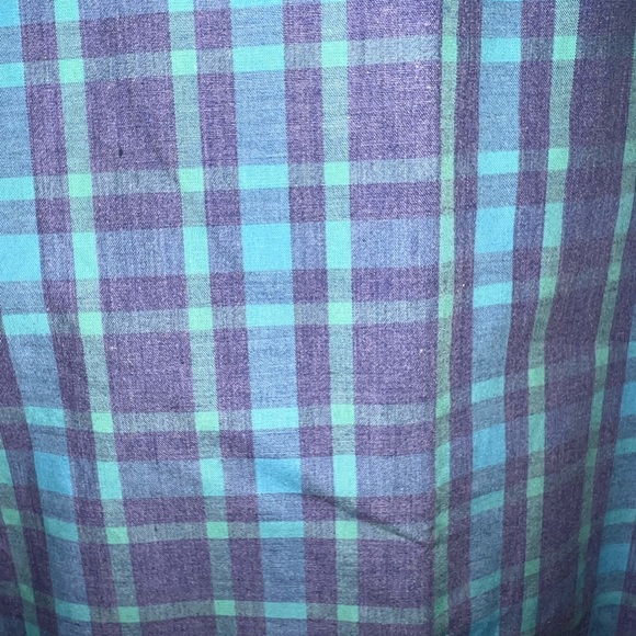 NWT DANIEL CREMIEUX Checkered Plaid Short Sleeve Button Down Shirt - Picture 7 of 10